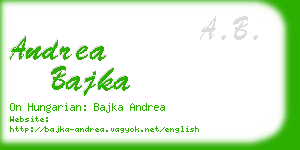 andrea bajka business card
